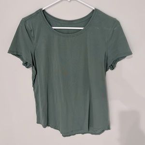 LuluLemon size 10, pretty green color, short sleeve T-shirt